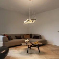 SLV One Double LED-riippuvalaisin, messinki, Ø 60 cm