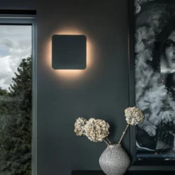 SLV Plastra LED seinävalaisin kipsistä kulmikas 30x30cm