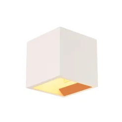 SLV seinävalaisin Plastra QT14, valkoinen, kipsi, leveys 11,5 cm