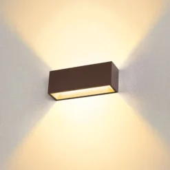 SLV Sitra LED ulkoseinävalo ylös/alas 30cm ruosteinen