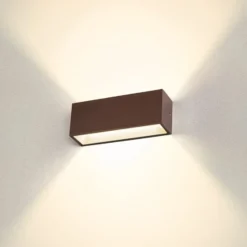 SLV Sitra LED ulkoseinävalo ylös/alas 30cm ruosteinen