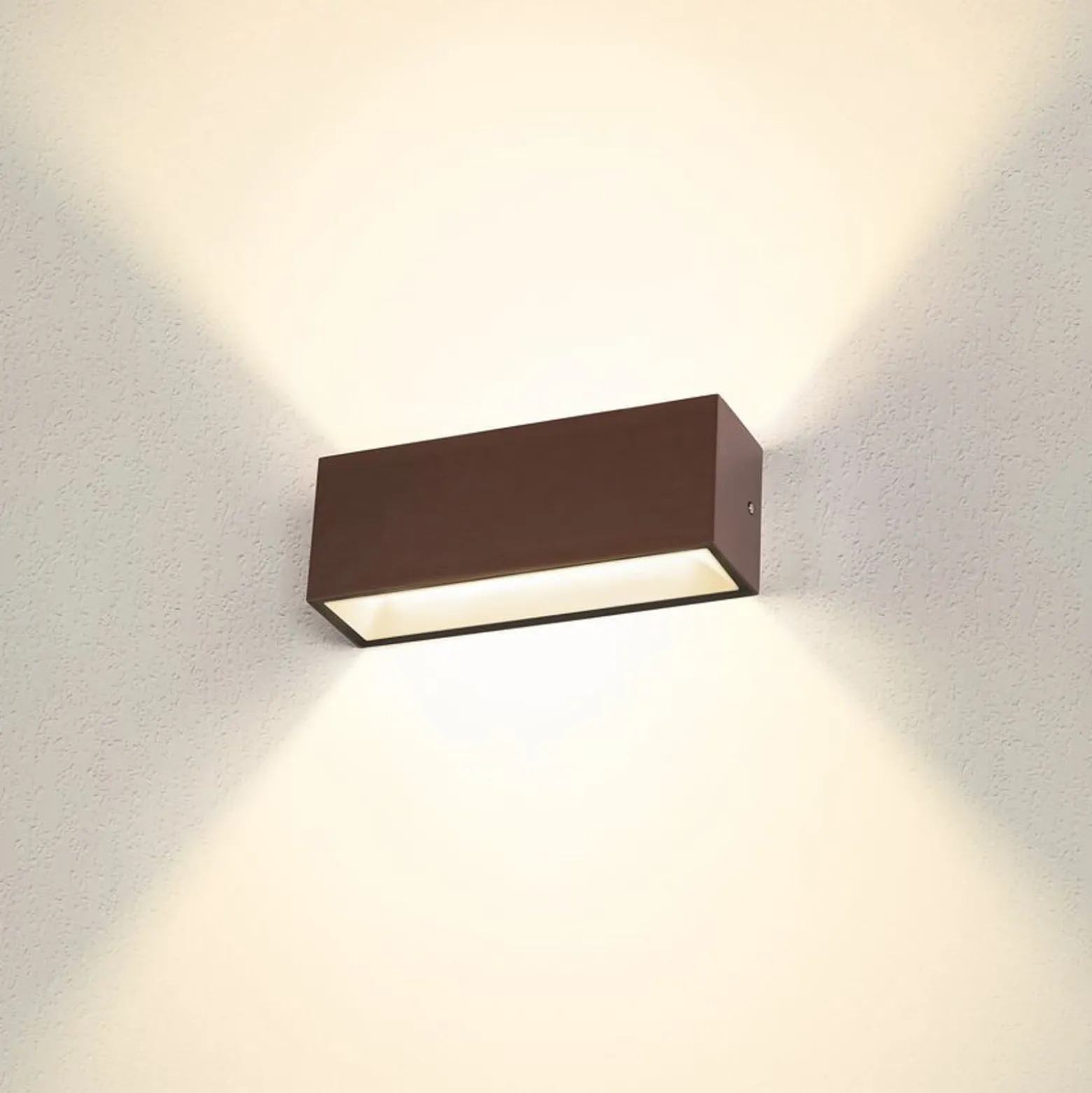 SLV Sitra LED ulkoseinävalo ylös/alas 30cm ruosteinen