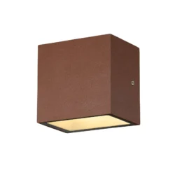 SLV Sitra Single LED ulkoseinävalaisin alas, ruosteinen