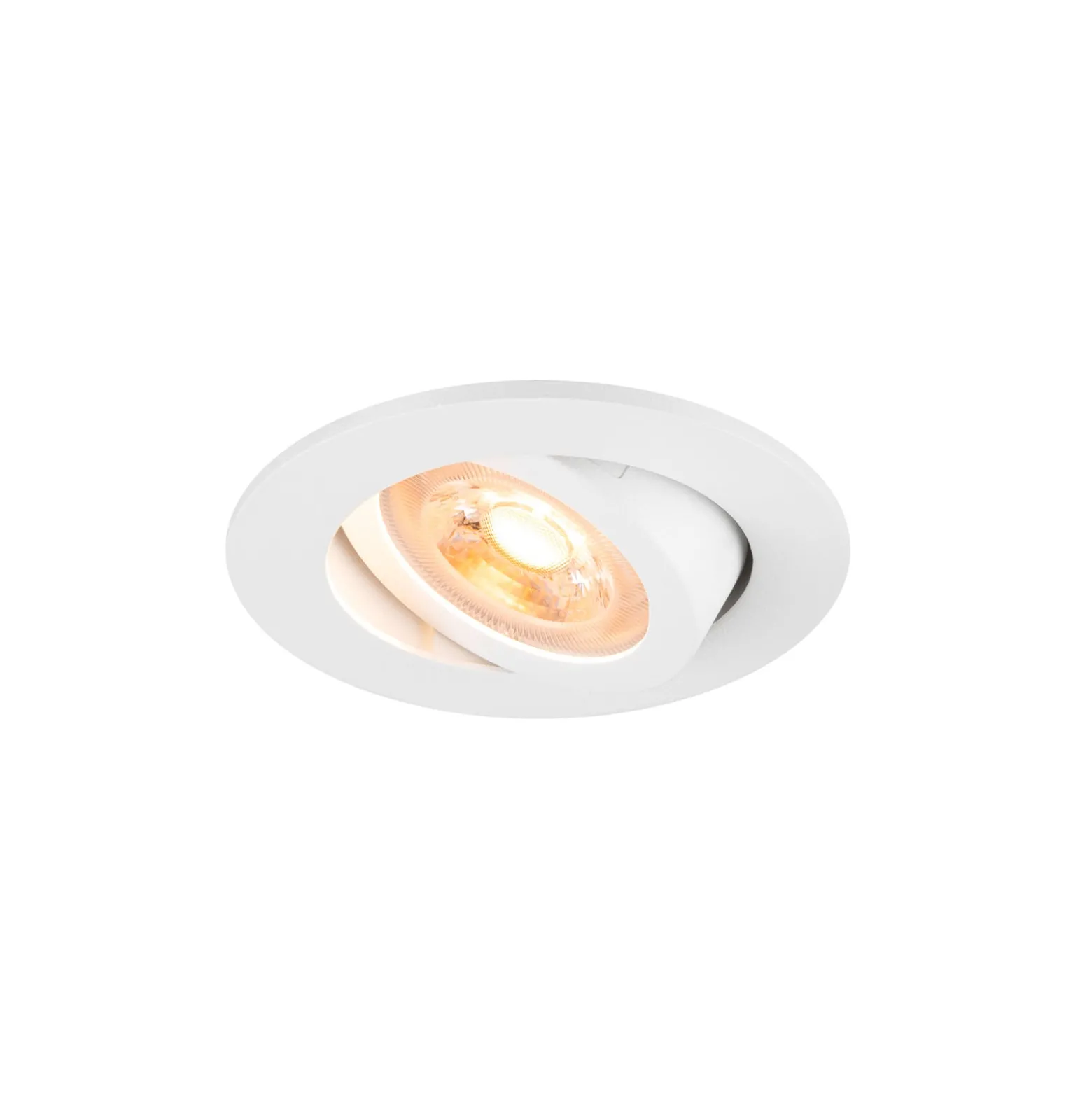 SLV Upotettava kattovalaisin New Tria, valkoinen, alumiini, Ø 8,2 cm