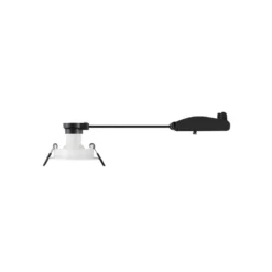 SLV Upotettava kattovalaisin New Tria, valkoinen, alumiini, Ø 8,2 cm