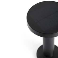 Solar-LED-pöytälamppu Cairo, musta, muovi, IP44, 21cm