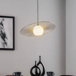 Sol 1 riippuvalaisin, lasi ja kultainen kehys