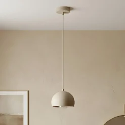 Sool-riippuvalaisin, beige, Ø 15 cm, 1-lamppuinen, metalli, E27