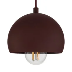 Sool-riippuvalo, tummanpunainen, Ø 15 cm, 1-lamppuinen, metalli, E27