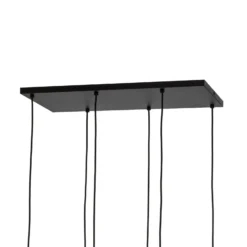 Sophia-riippuvalo, 6-lamppuinen, konjakki/vihreä, pituus 65 cm, E14