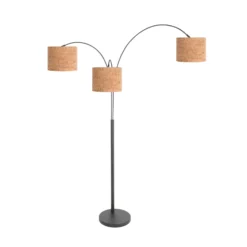 Sparkled Light -maavalaisin, musta/ruskea, 180 cm, korkki, 3-lamppuinen.