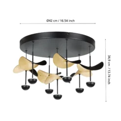 Stars of Light LED-kattovalaisin Dracera musta/kultainen Ø 51 cm