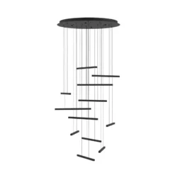 Stars of Light LED-riippuvalaisin Lindoza, musta, 44 cm, 12-lamppuinen