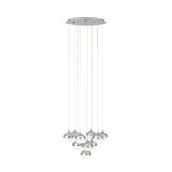 Stars of Light LED-riippuvalaisin Mioglia kromi Ø 58 cm 10-lamppuinen