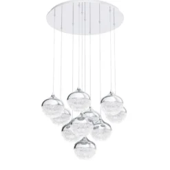 Stars of Light LED-riippuvalaisin Mioglia kromi Ø 58 cm 10-lamppuinen