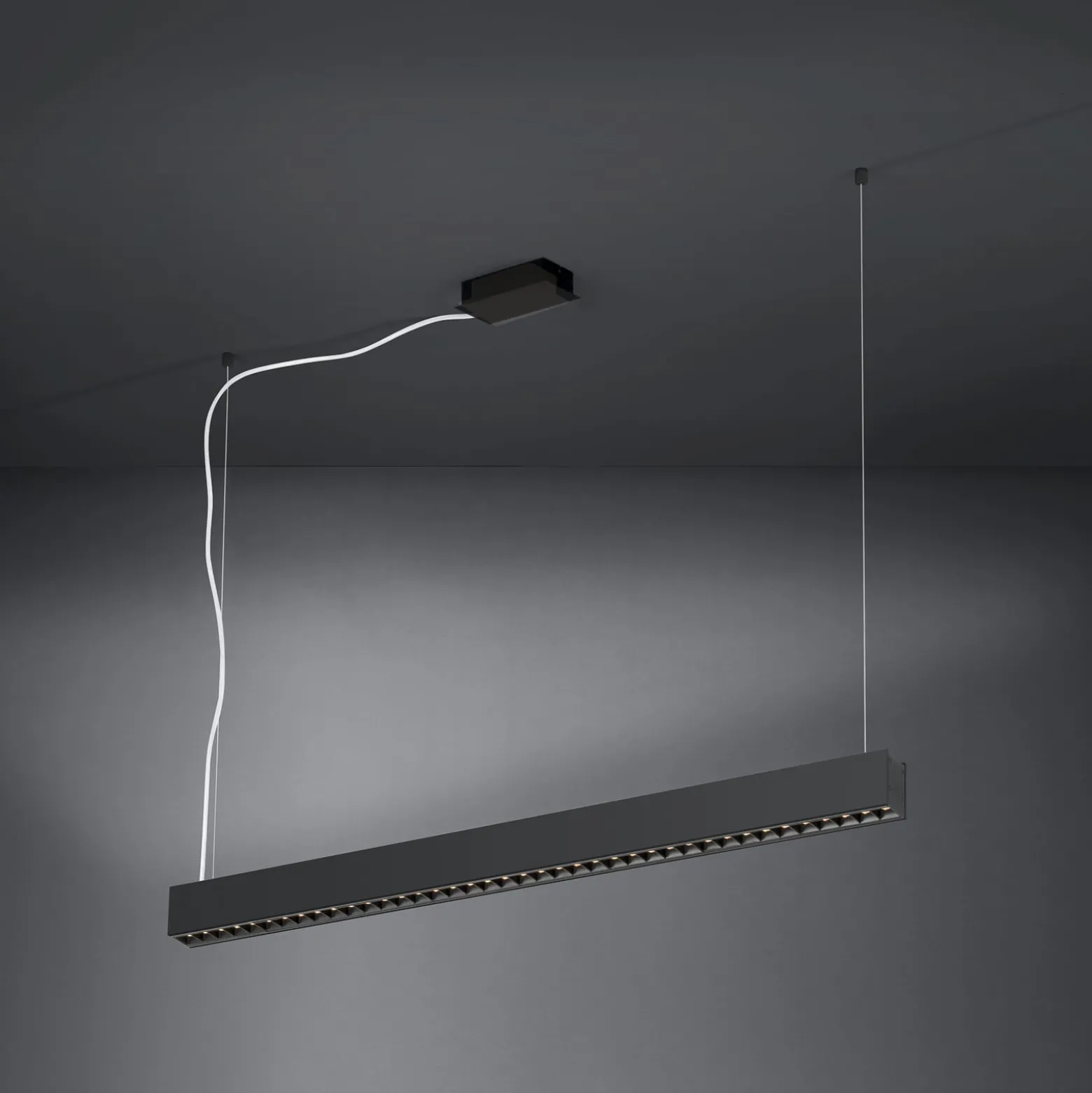 Stars of Light LED-riippuvalaisin Termini, musta, 107 cm, metallia