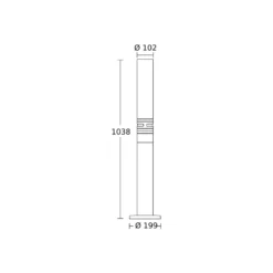 STEINEL GL 60 S -anturipylväsvalaisin, 104 cm, IP44, GU10-LED