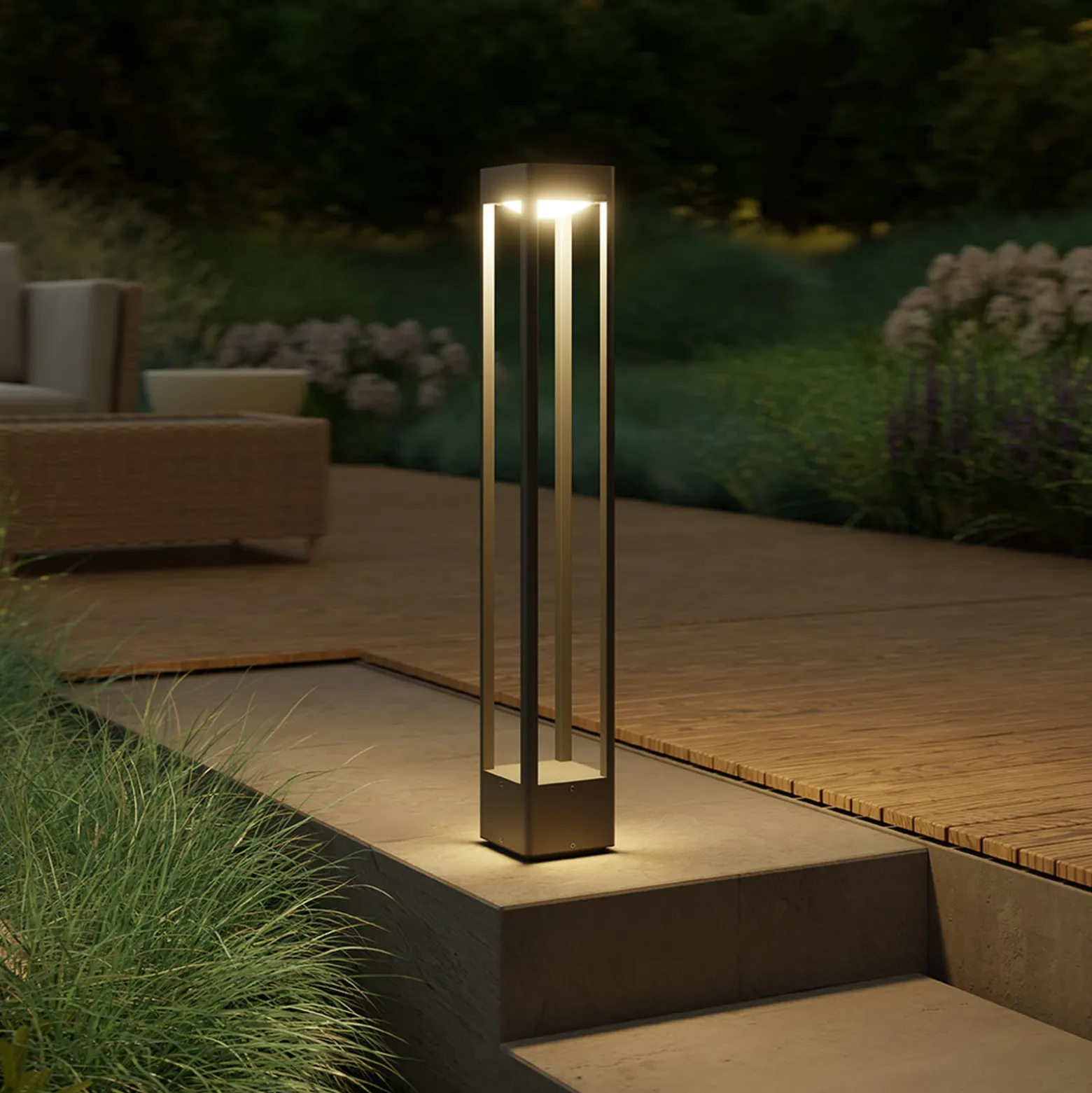 STEINEL LED-pylväsvalaisin Stela C, 86 cm, antrasiitti, IP65, RGBWW