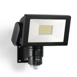 STEINEL LS 300 S -anturilla varustettu LED-kohdevalaisin ulos, musta, IP44