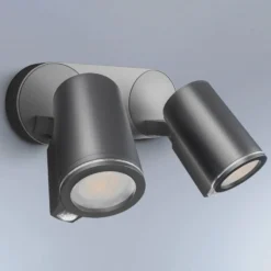 STEINEL Smart Sensor -spottivalaisin ulos, 2-lamppuinen, antrasiitti, IP44