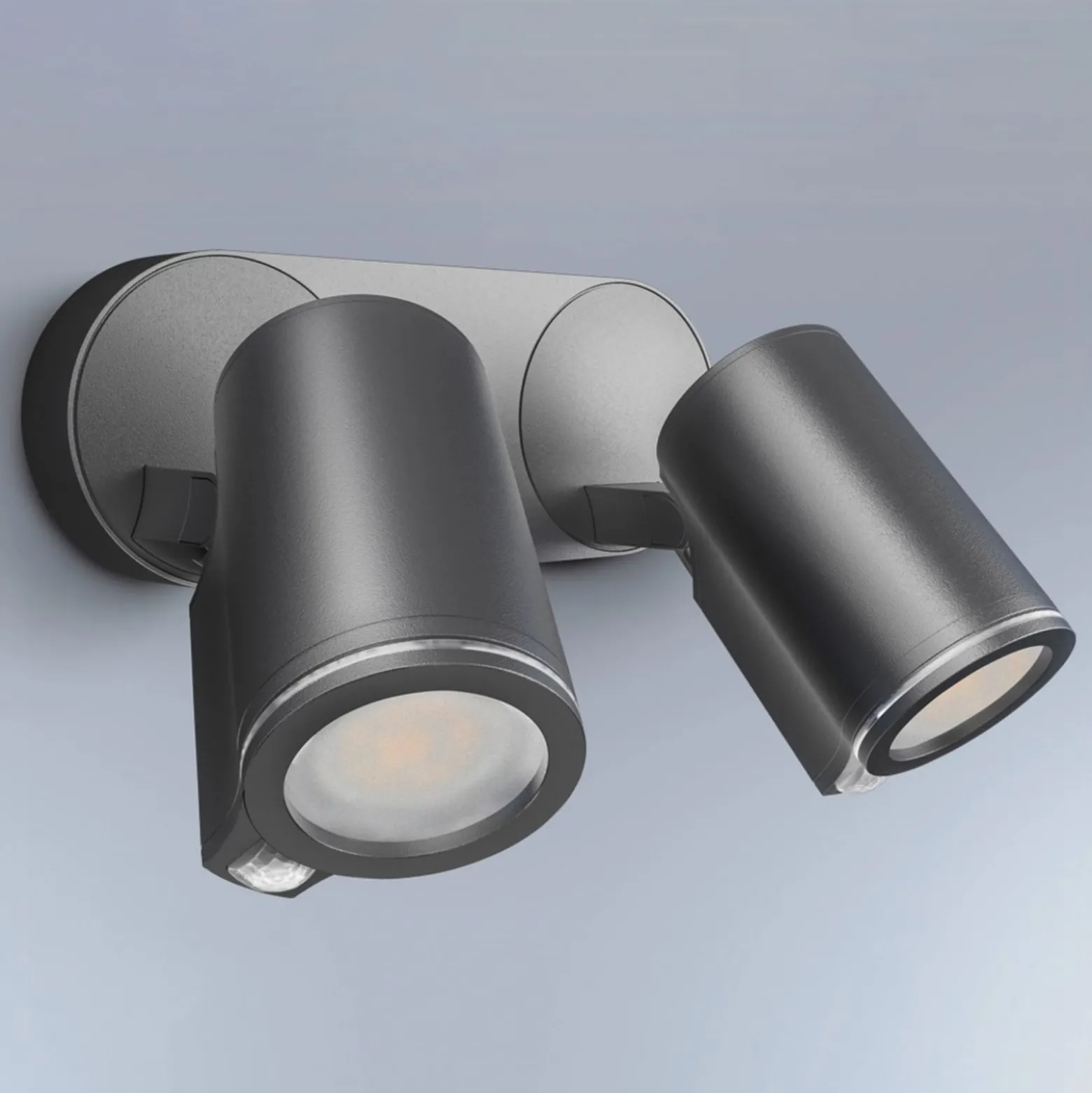 STEINEL Smart Sensor -spottivalaisin ulos, 2-lamppuinen, antrasiitti, IP44