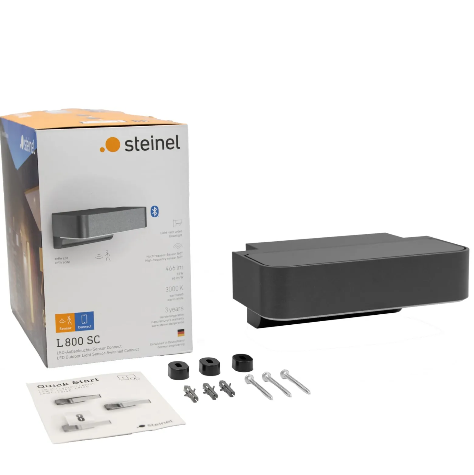 STEINEL Smart Sensor -ulkoseinävalaisin L 800 SC, antrasiitti