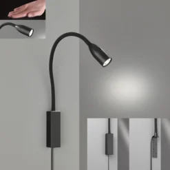 Sten LED-seinävalaisin eleohjauksella, musta