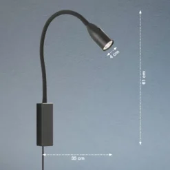 Sten LED-seinävalaisin eleohjauksella, musta