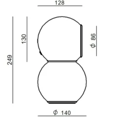 Stilnovo Gravitino LED-pöytälamppu magneetilla, punainen
