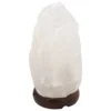 Stone-suolakristalli-pöytälamppu, valkoinen