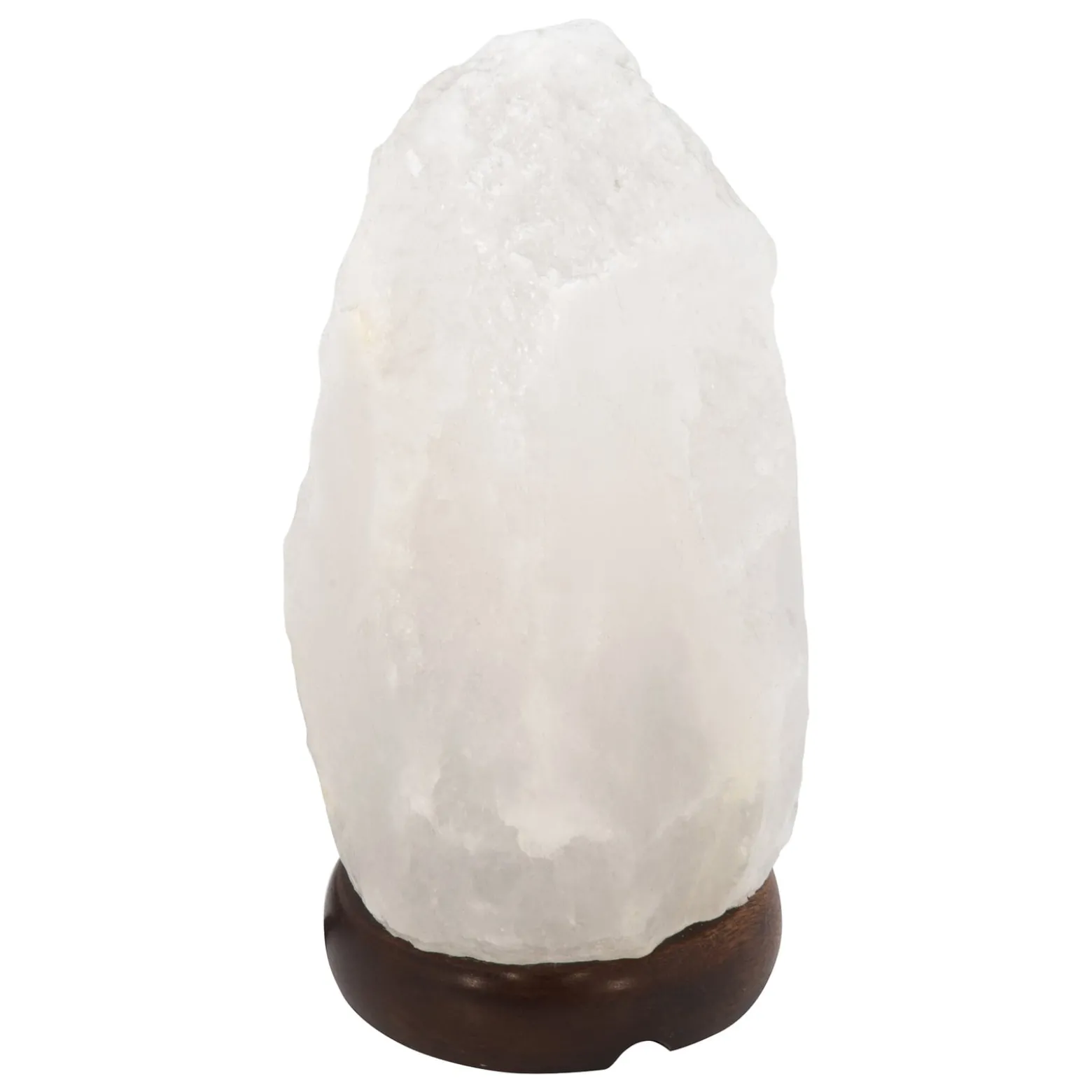 Stone-suolakristalli-pöytälamppu, valkoinen