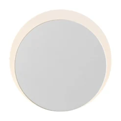 Sun-B LED-ladattava seinävalaisin, valkoinen, Ø 15 cm, IP54, USB, himmennin,