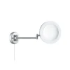 Suurentava LED-peili, krominvärinen/huurrettu, IP44, Ø 20 cm