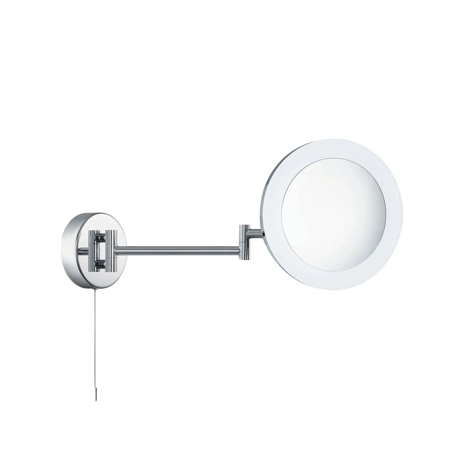Suurentava LED-peili, krominvärinen/huurrettu, IP44, Ø 20 cm