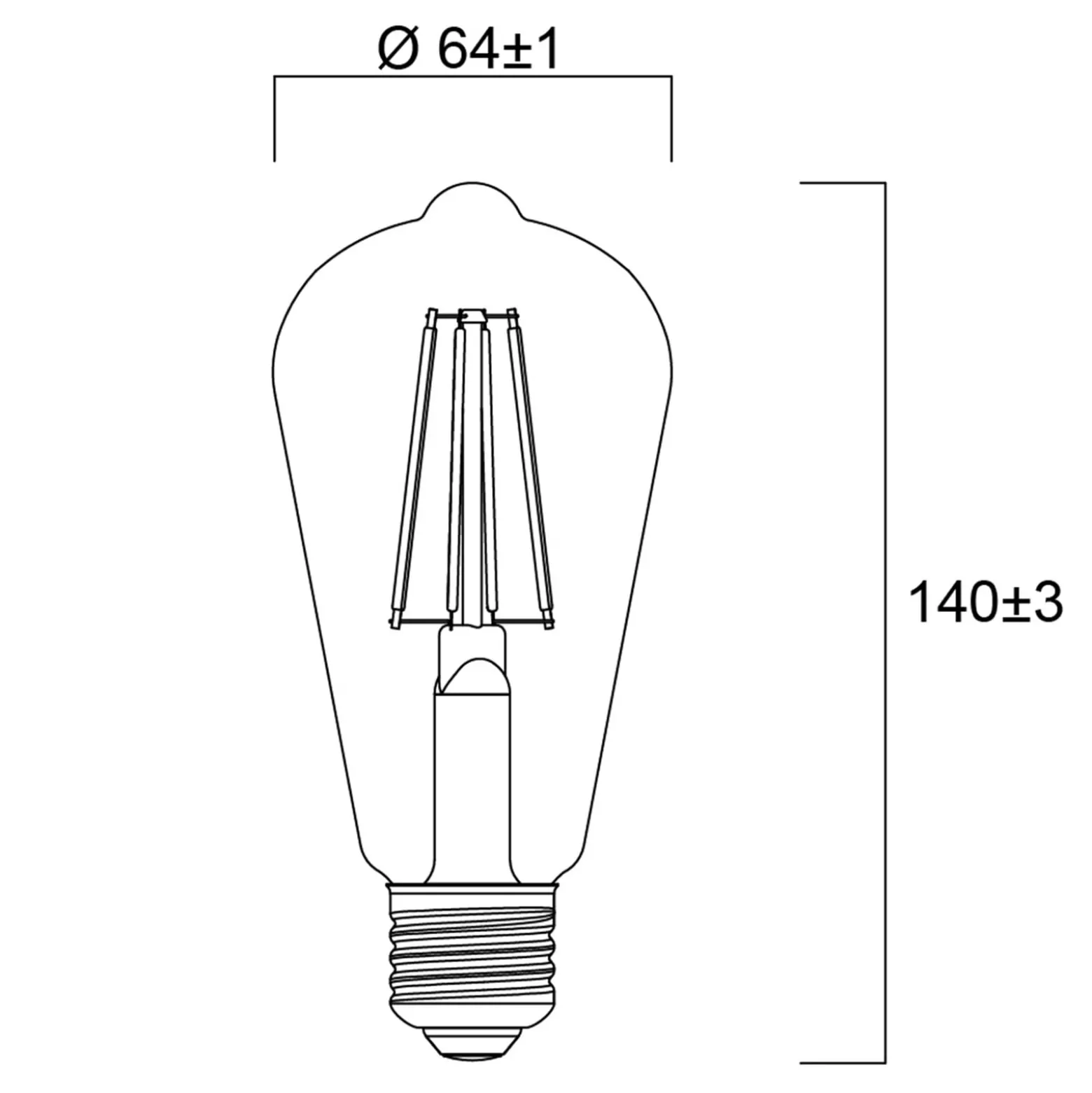 Sylvania E27 filamentti LED ST64 4W 2700 K 840 lm
