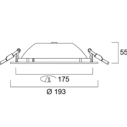 Sylvania LED uppoasennusvalaisin Start, IP54, 830, Ø 17,5 cm, DALI
