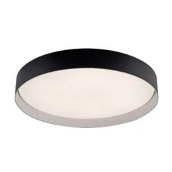TAVOLI-LED-kattovalaisin, musta, Ø 49 cm, metalli, CCT, himmennettävä