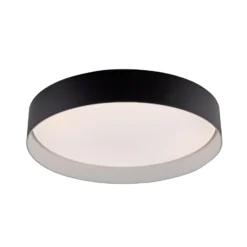TAVOLI-LED-kattovalaisin, musta, halkaisija 39 cm, metallia, CCT, himmennettävä