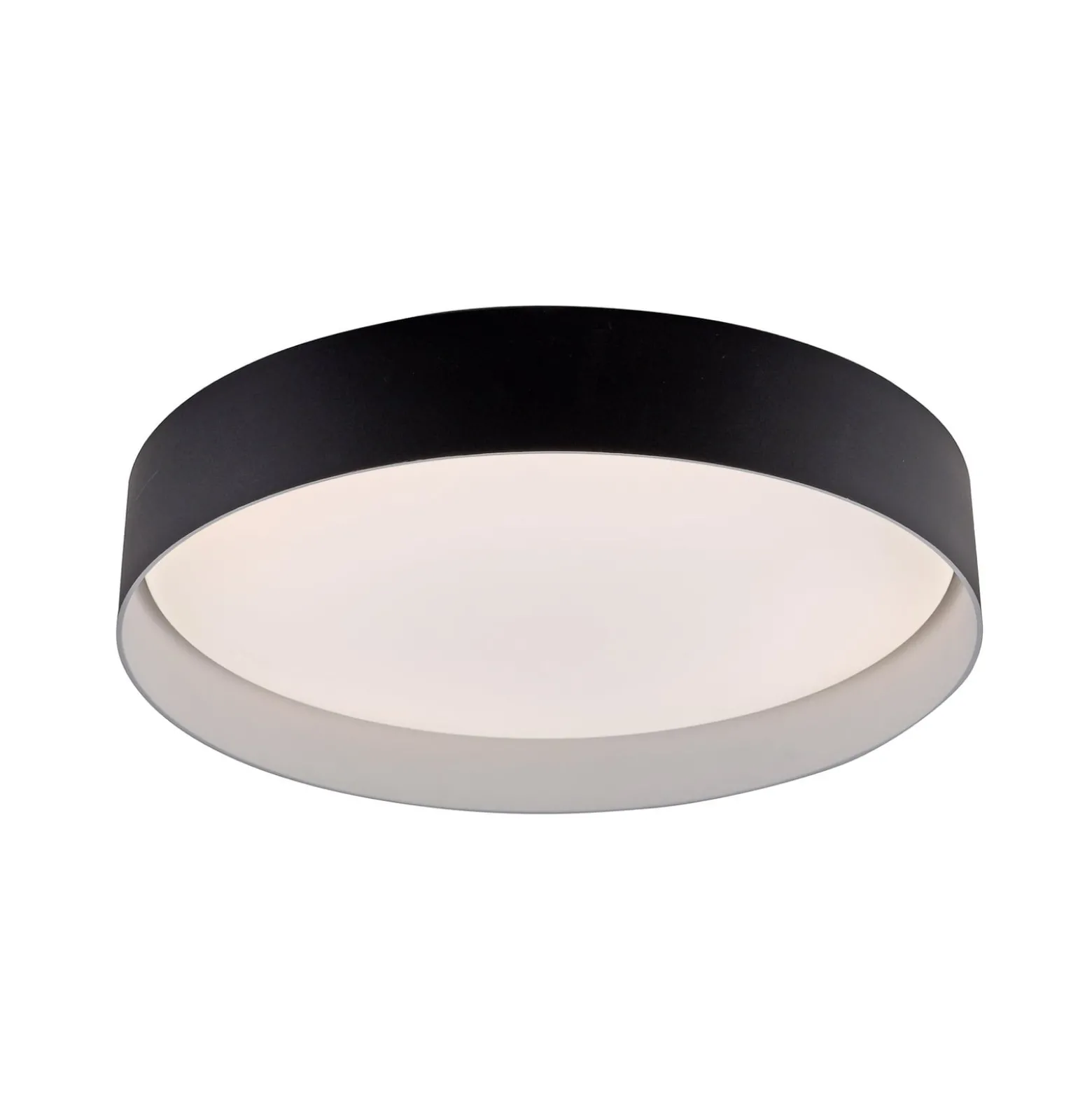 TAVOLI-LED-kattovalaisin, musta, halkaisija 39 cm, metallia, CCT, himmennettävä