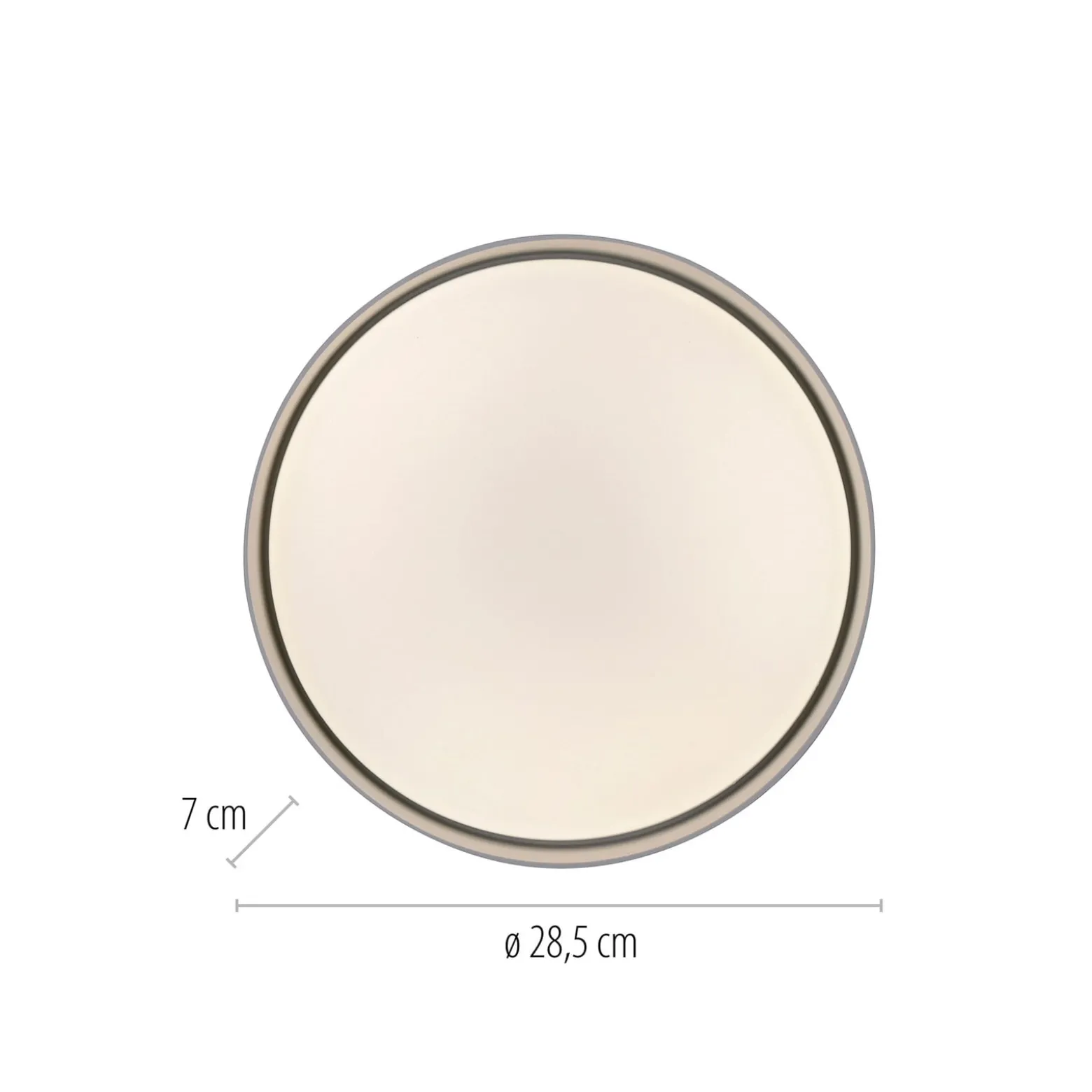 TAVOLI-LED-kattovalaisin, musta, halkaisija 29 cm, metalli, CCT, himmennettävä