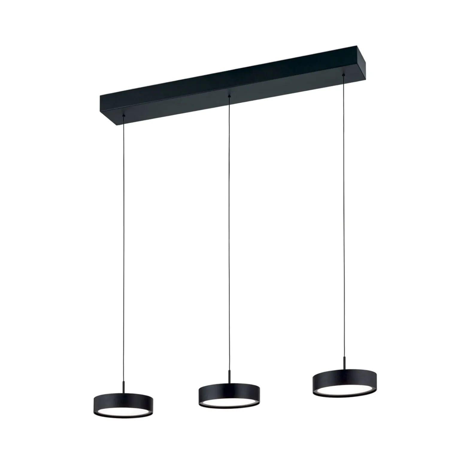 Teide LED-riippuvalaisin, musta, metalli, korkeussäädettävä