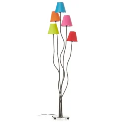 Tekstiililattiavalaisin Colori 5 lamppua värikäs