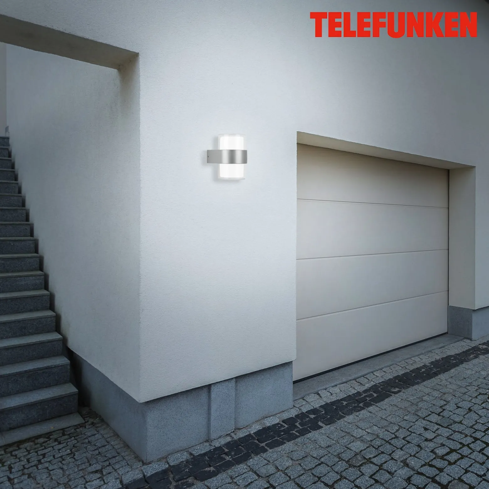 Telefunken Cludu -LED-ulkoseinävalaisin, hopea