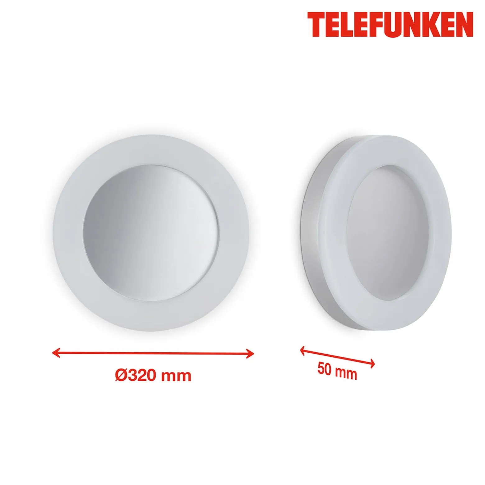 Telefunken Rixi -LED-ulkoseinävalaisin, valkoinen