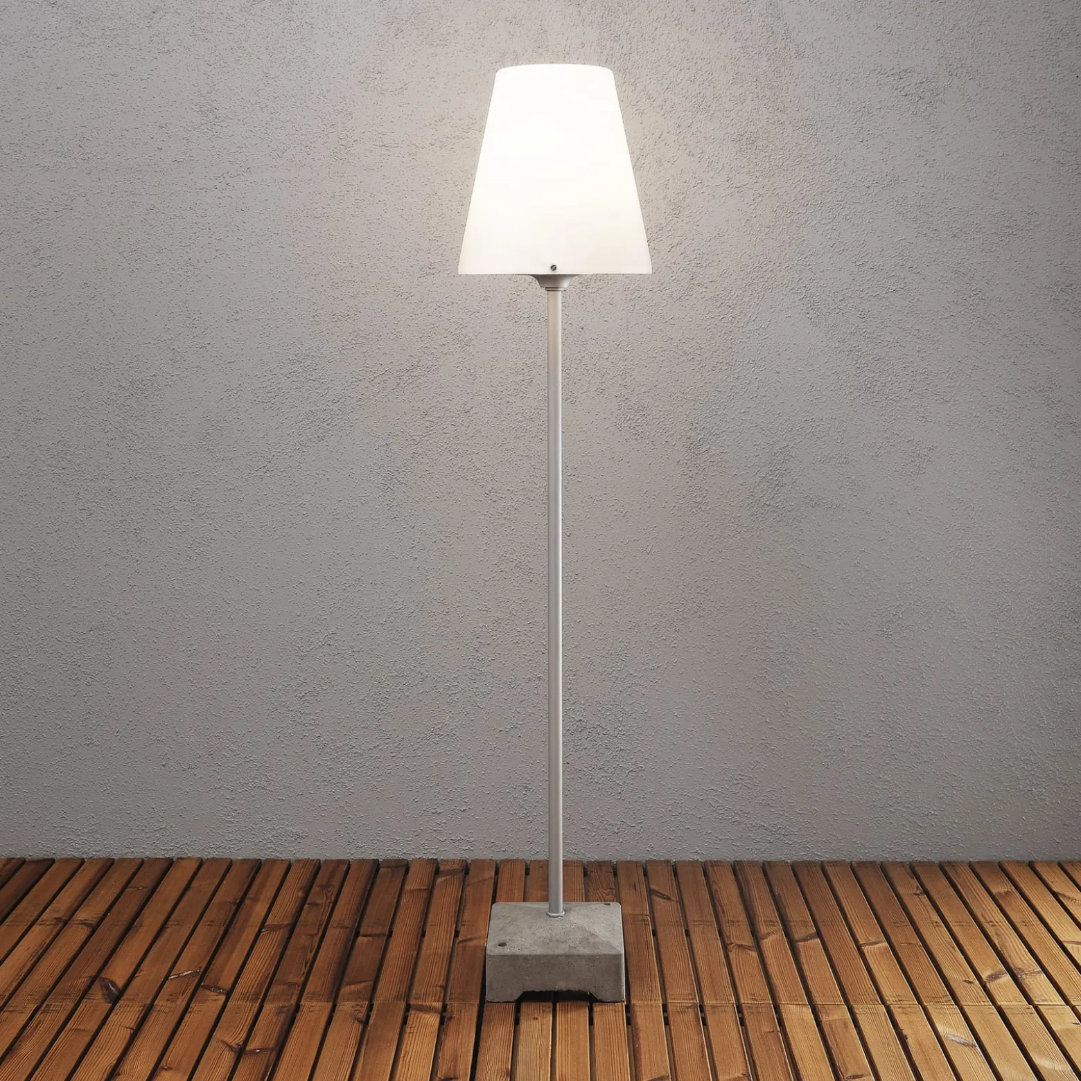 Terassivalaisin Lucca, harmaa, korkeus 130 cm, metalli, IP44