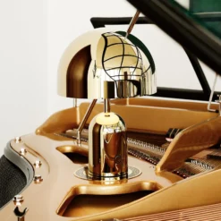 Tom Dixon Akku-pöytälamppu BELL PORTABLE, kulta, 28 cm IP44