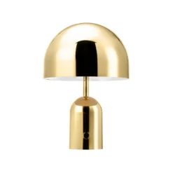 Tom Dixon Akku-pöytälamppu BELL PORTABLE, kulta, 28 cm IP44