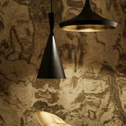 Tom Dixon Beat Tall -LED-riippuvalo, musta