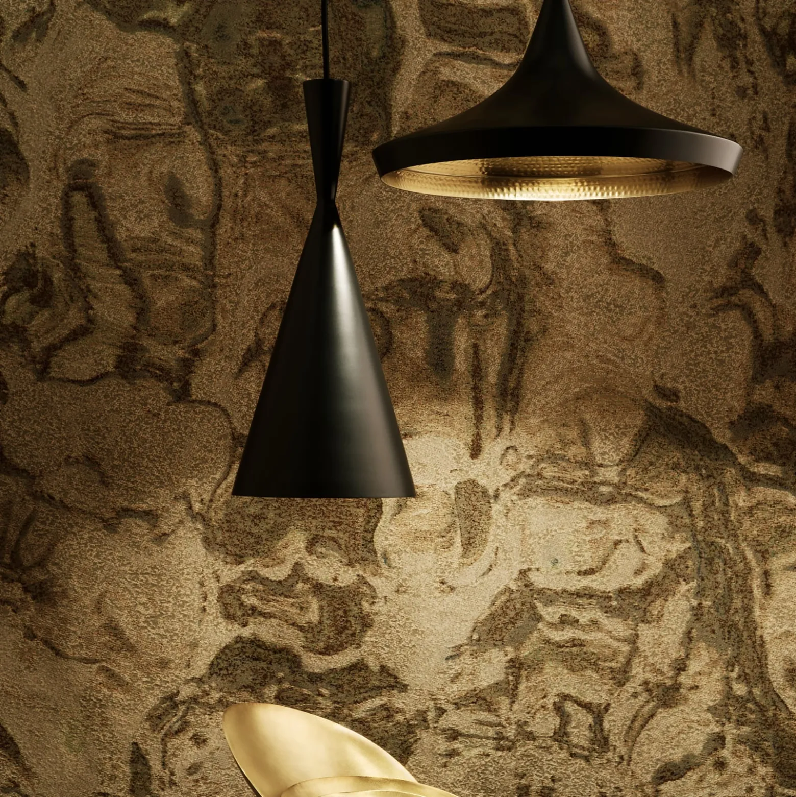 Tom Dixon Beat Tall -LED-riippuvalo, musta