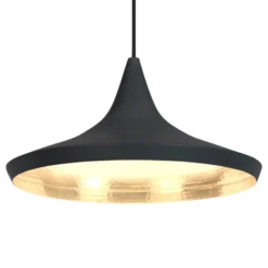 Tom Dixon Beat Wide -LED-riippuvalo, musta